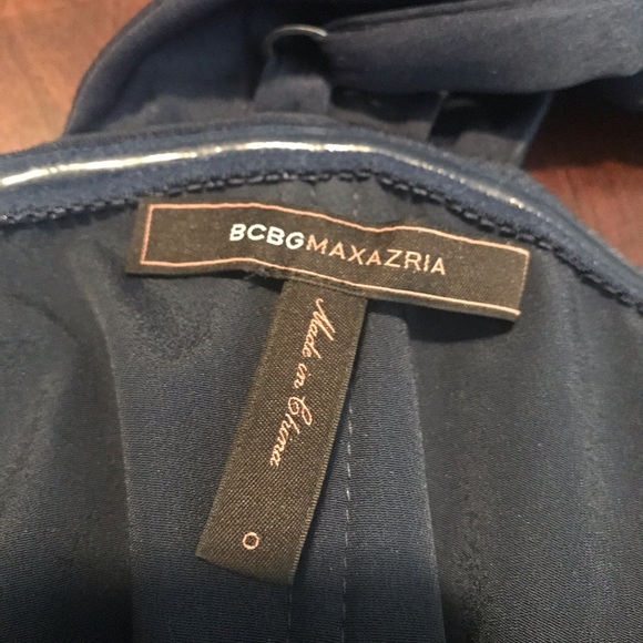 BCBGMaxAzria Navy one shoulder dress - Picture 4 of 4